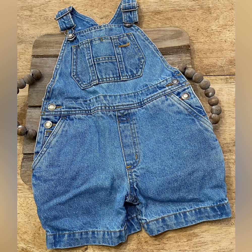 Vintage Gymboree XS (1‎ 1/2-2 years) 100% Cotton Denim Short Overalls